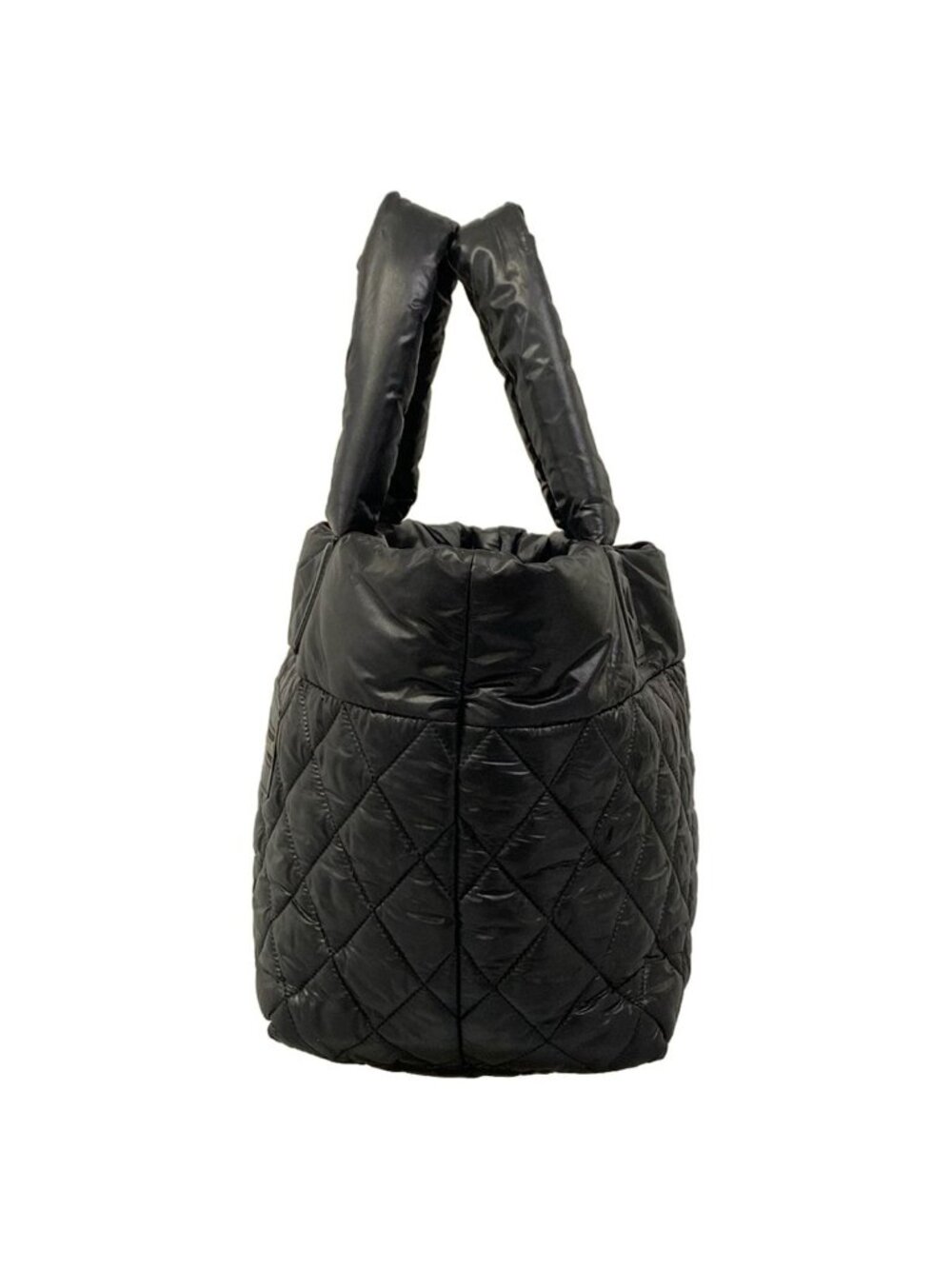 Chanel Tote Coco Cocoon PM Black CC Logo Leather - Picture 4 of 15